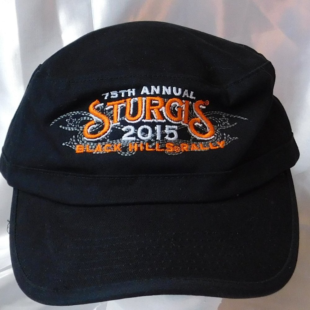 2015 Black  Cap Hat for the 75th Annual Sturgis 2015 Black Hills men  unisex